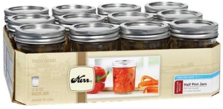 Amazon | Kerr Regular Mouth Ball Mason Jars with Lids and